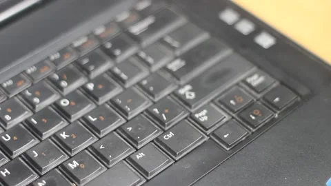 Man hand typing something at notebook Stock Footage 204780358