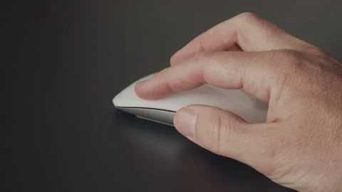 Man hand using Apple magic mouse Stock Footage 195293141