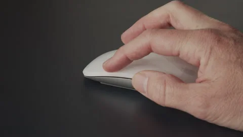 Man hand using mouse on a computer Stock Footage 195293126