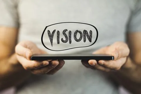 Man hand vision Stockfoto's