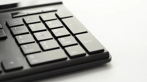 Man hand write on numeric keyboard Stock Footage 52016491