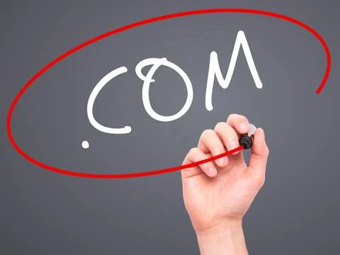 Man Hand writing Stock Photos