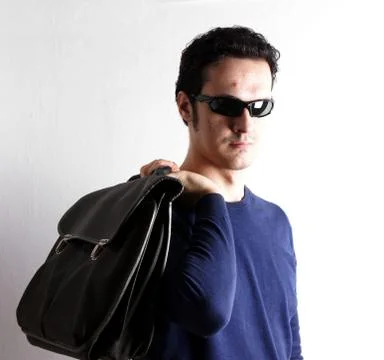 Man with handbag Stock Photos