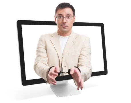 Man in handcuffs Stock Illustration