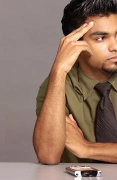 Man with handheld computer Stock Photos