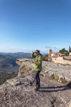 Man handle remote control of drones. Stock Photos