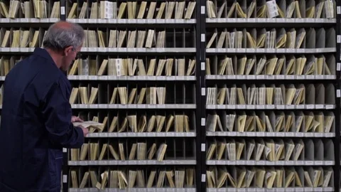 Man handling tag file. Textile Industry. Stock Footage 72565400