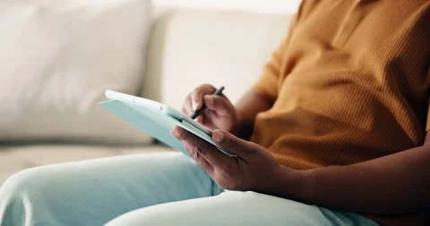 Man, hands and drawing in house with tablet, remote work and graphic designer Stock Footage 337756058