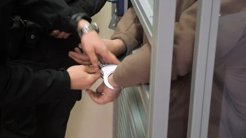 Man hands in handcuffs. Stock-Footage 106639135
