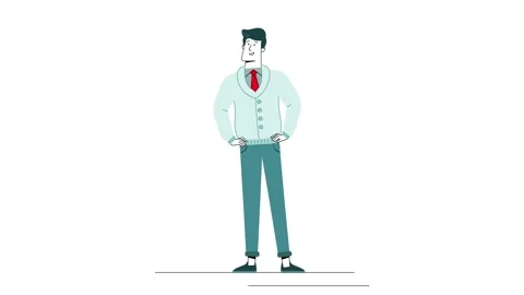 Man with hands on hips Stock Footage 167800556