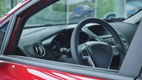 Man hands holding black wheel Stock Footage 70553059