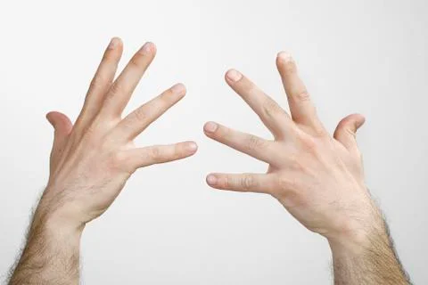 Man hands isolated Fotos de archivo