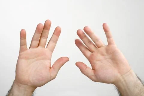 Man hands isolated Stock Photos