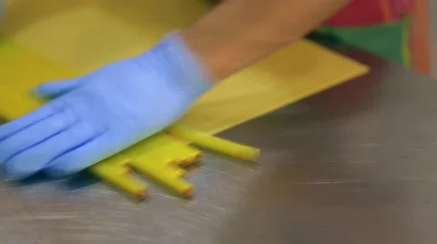 Man hands to make a big candy Stock Footage 59173972
