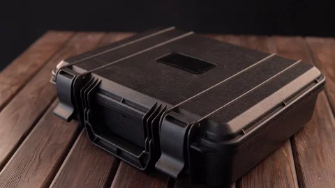 Man hands open suitcase with cash dollar Stock Footage 127380778