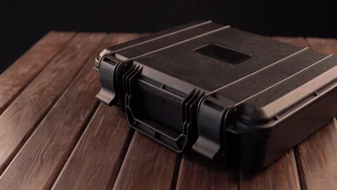 Man hands open suitcase with cash dollar Stock Footage 127380865