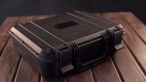 Man hands open suitcase with cash dollar Stock Footage 127381197