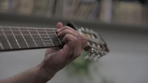 Man hands Playing Guitar Close up Stock Footage 246255671
