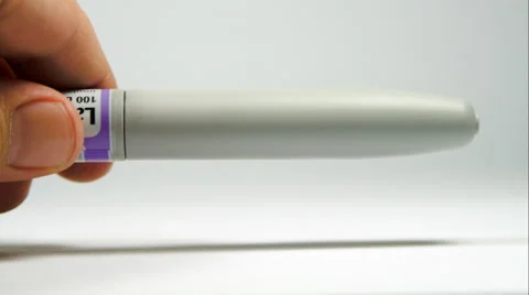 Man Hands Preparing Special Diabetes Syringe For Use Stock Footage 47656440
