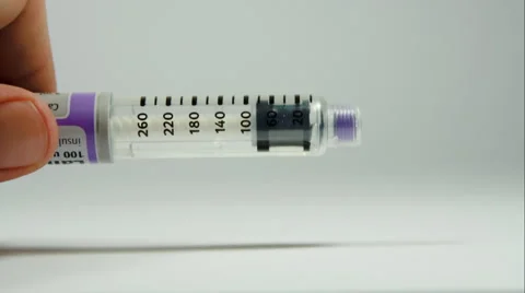 Man Hands Putting The Protection Cap Back On A Diabetes Syringe After Use Stock Footage 47656410