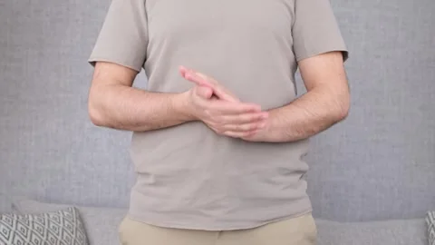 Man hands taped Stock Footage 266563290
