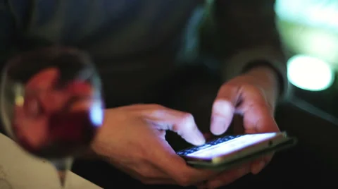 Man hands using cellphone typing message, closeup. Stock Footage 36718652