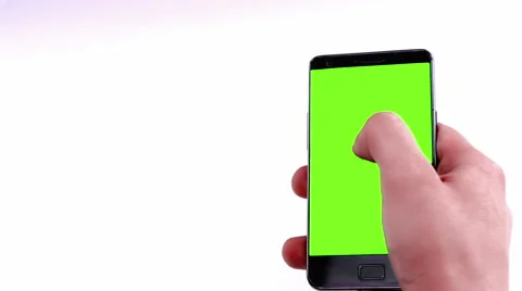 Man hands using a smart phone for write text messaging with chroma key Stock Footage 62328189