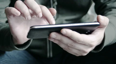 Man hands using smartphone Stock Footage 63397883