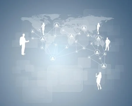 Man hands using tablet pc. Image of Earth and network on screen Stock Illustration