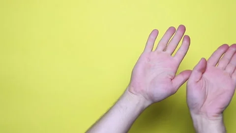 Man hands waving, dancing snaps her fingers to music rhythm Stock Footage 148088436