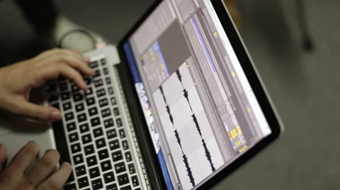 Man hands working at notebook Stock-Footage 57729669