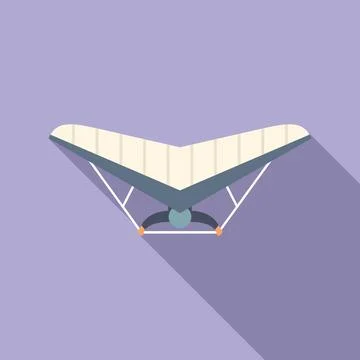 Man hang glider icon flat vector. Para air Stock Illustration