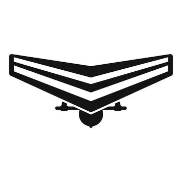 Man hang glider icon simple vector. Para air イラスト素材