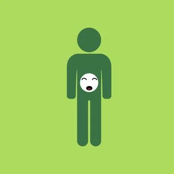 Man with happy belly Stock Illustration