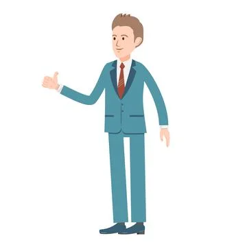 The man is happy Stock Illustration