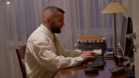 Man has big success at work , very happy businessman  Stock Footage 62087373