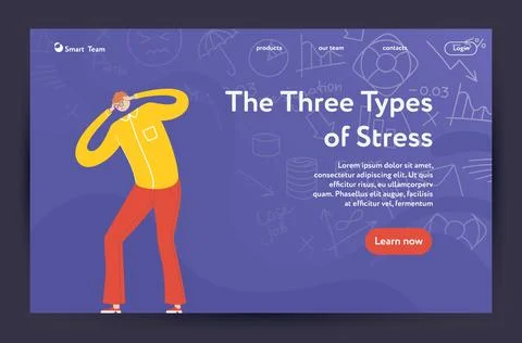 Man Has Clasped Head Hands Overworked. Busy. Fail. Deadline. Problem. Stock Illustration