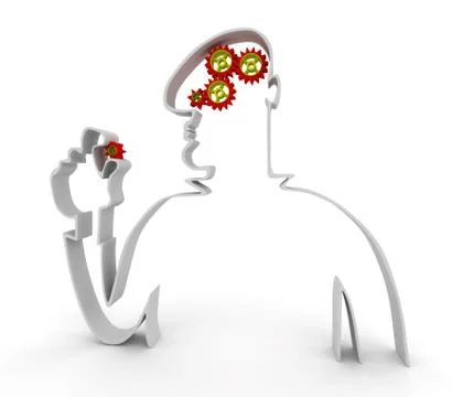 Man has an idea Illustrazione stock