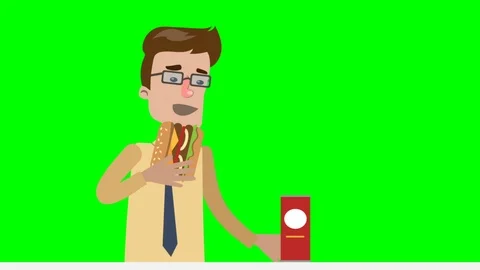 Man has lunch at office. Stock Footage 87015071