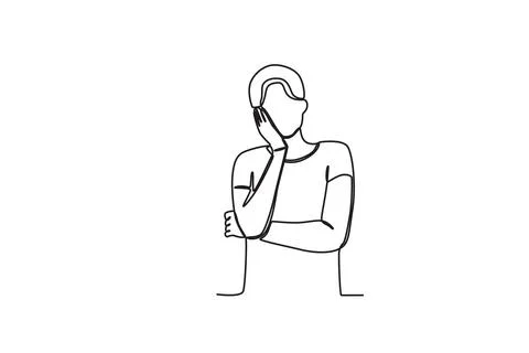 A man has a mental illness Stock Illustration