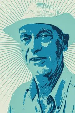 Man with hat and goatee. Comic cartoon pop art retro color illustration Stock Illustration