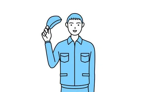 Man in hat and work clothes with sunglasses and holding a rifle. Stock Illustration