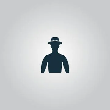 Man on hat avatar Stock-Illustration