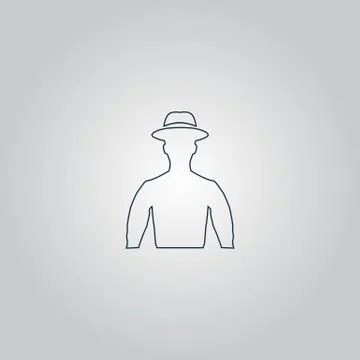 Man on hat avatar Stock Illustration