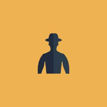 Man on hat avatar Stock-Illustration