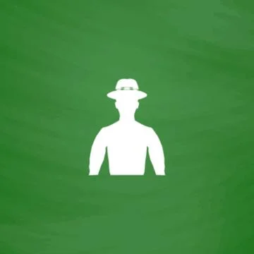 Man on hat avatar 스톡 일러스트