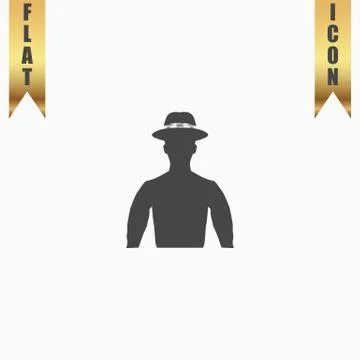 Man on hat avatar Stock-Illustration
