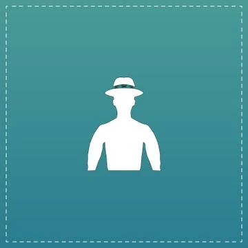 Man on hat avatar 스톡 일러스트