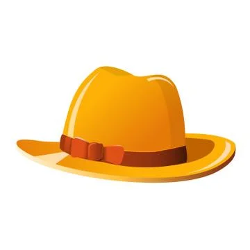 Man hat icon in retro style on white background Stock Illustration