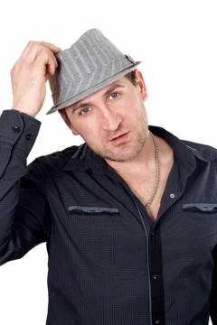 Man in the hat Stock Photos